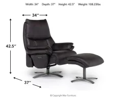 Mor Furniture Chairs|Geneva Chair & Ottoman In Wales Basalt