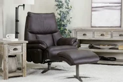 Mor Furniture Chairs|Geneva Chair & Ottoman In Wales Basalt