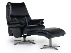 Mor Furniture Chairs|Geneva Chair & Ottoman In Wales Basalt