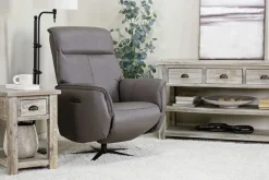 Mor Furniture Recliners|Gentry Power Swivel Recliner In Gellar Birch