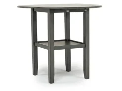Mor Furniture Round Dining Sets|Counter Height Dining Sets|Gia Counter Height Extendable Round Dining Table & 2 Stools In Gray