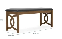 Mor Furniture Dining Benches|Gia Dining Bench In Dark Brown