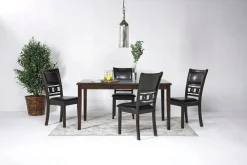 Mor Furniture Seating For 4|Dining Room Sets|Gia Dining Table & 4 Chairs In Dark Brown