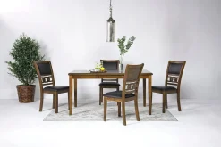 Mor Furniture Seating For 4|Dining Room Sets|Gia Dining Table & 4 Chairs In Dark Brown