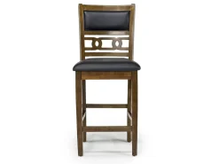 Mor Furniture Seating For 4|Round Dining Sets|Gia Round Counter Height Dining Table & 4 Stools In Gray