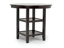 Mor Furniture Seating For 4|Round Dining Sets|Gia Round Counter Height Dining Table & 4 Stools In Gray