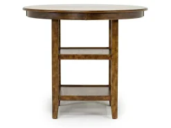 Mor Furniture Seating For 4|Round Dining Sets|Gia Round Counter Height Dining Table & 4 Stools In Gray