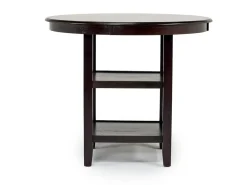 Mor Furniture Seating For 4|Round Dining Sets|Gia Round Counter Height Dining Table & 4 Stools In Gray