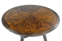 Mor Furniture Seating For 4|Round Dining Sets|Gia Round Dining Table & 4 Chairs In Dark Brown