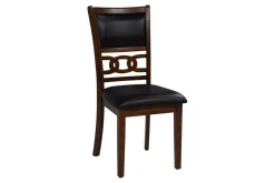 Mor Furniture Seating For 4|Round Dining Sets|Gia Round Dining Table & 4 Chairs In Dark Brown