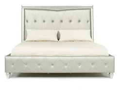 Mor Furniture Upholstered Beds|Beds|Glendale Upholstered Bed In Platinum, Queen