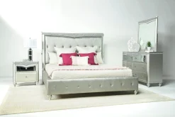 Mor Furniture Upholstered Beds|Beds|Glendale Upholstered Bed In Platinum, Queen