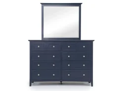 Mor Furniture Bedroom Sets|Grace Panel Bed, Dresser, Mirror & Nightstand In Snowfall, Full