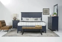 Mor Furniture Bedroom Sets|Grace Panel Bed, Dresser, Mirror & Nightstand In Snowfall, Full