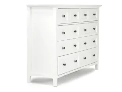 Mor Furniture Bedroom Sets|Grace Panel Bed, Dresser, Mirror & Nightstand In Snowfall, Full