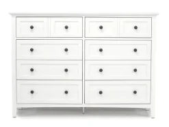 Mor Furniture Bedroom Sets|Grace Panel Bed, Dresser, Mirror & Nightstand In Snowfall, Full