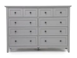 Mor Furniture Bedroom Sets|Grace Panel Bed, Dresser, Mirror & Nightstand In Snowfall, Full