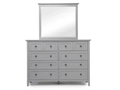 Mor Furniture Bedroom Sets|Grace Panel Bed, Dresser, Mirror & Nightstand In Snowfall, Full