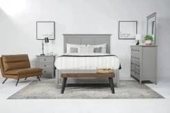 Mor Furniture Beds|Grace Panel Bed In Raven, Full