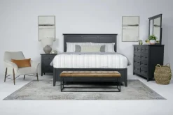 Mor Furniture Beds|Grace Panel Bed In Raven, Full
