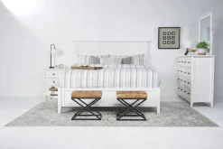 Mor Furniture Bedroom Sets|Grace Storage Bed, Dresser, Mirror & Nightstand In Snowfall, Full