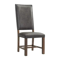 Mor Furniture Dining Chairs|Gramercy Tufted Tall Back Side Chair In Walnut, Set Of 2