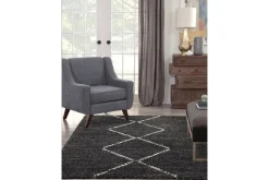 Mor Furniture Shop All Rugs|Granada Luna Rug In Diamond Black, 5’ X 8’