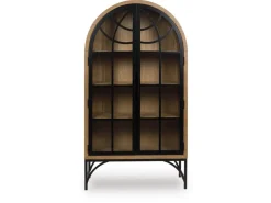 Mor Furniture Tv Stands|Gwenwhich Glass Door Chest In Natural Brown/Black