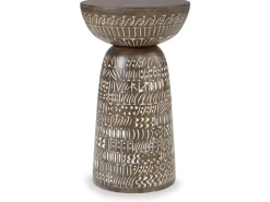 Mor Furniture Accent Tables|Hadcher Accent Table In Warm Brown And Cream