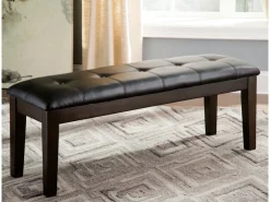 Mor Furniture Dining Benches|Haddigan Dining Bench In Dark Brown