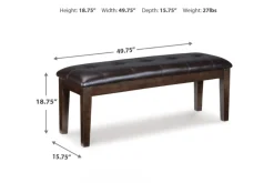 Mor Furniture Dining Benches|Haddigan Dining Bench In Dark Brown