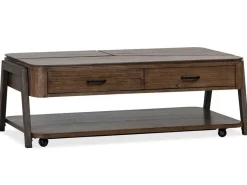 Mor Furniture Coffee Tables|Hallie Lift Top Coffee Table In Milk Chocolate/Dark Chocolate