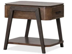 Mor Furniture Sofa & End Tables|Hallie Rectangle End Table In Milk Chocolate/Dark Chocolate