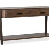 Mor Furniture Sofa & End Tables|Hallie Sofa Table In Milk Chocolate/Dark Chocolate