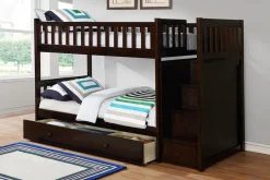 Mor Furniture Kids Beds & Bunk Beds|Harlow Bunk Bed In Espresso, Twin/Twin