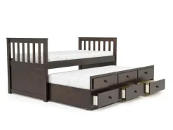 Mor Furniture Kids Beds & Bunk Beds|Harlow Captain Bed W/ Storage Trundle In Espresso