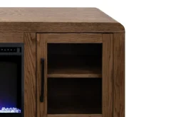 Mor Furniture Fireplace Tv Stands|Fireplaces|Haven Fireplace Console In Brown, 81 Inch