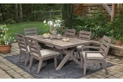 Mor Furniture Outdoor Dining Sets|Hillside Barn Outdoor Dining Table, 4 Side Chairs & 2 Arm Chairs In Gray/Brown