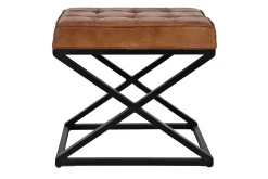 Mor Furniture Ottomans|Hogan Accent Ottoman In Sienna Leather