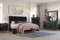 Mor Furniture Bedroom Sets|Huxley Panel Bed, Dresser, Mirror & Nightstand In Gray, Full