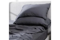 Mor Furniture Duvets & Coverlets|Sheets & Pillowcases|Iced Bamboo Cooling Sheets & Pillowcase Set In Charcoal, Twin