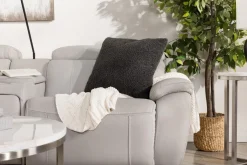 Mor Furniture Reclining Sectionals|Sectionals|Imperial 6 Piece 2 Power Sectional In Blanca Light Gray Leather