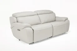Mor Furniture Reclining Loveseats|Reclining Sofas|Imperial 2 Power Loveseat In Blanca Light Gray Leather