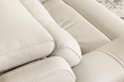 Mor Furniture Reclining Loveseats|Reclining Sofas|Imperial 2 Power Loveseat In Blanca Light Gray Leather