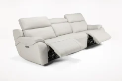 Mor Furniture Living Room Sets|Imperial 2 Power Sofa & Loveseat In Blanca Light Gray Leather