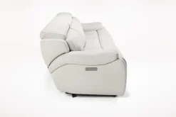 Mor Furniture Reclining Sofas|Sofas|Imperial 2 Power Sofa In Blanca Light Gray Leather