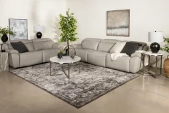 Mor Furniture Reclining Sofas|Sofas|Imperial 2 Power Sofa In Blanca Light Gray Leather