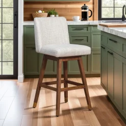 Mor Furniture Counter Height Stools|Barstools|Isabella Swivel Counter Height Stool In Beige