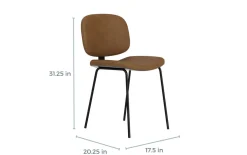 Mor Furniture Dining Chairs|James Side Chair In Mocha Leather