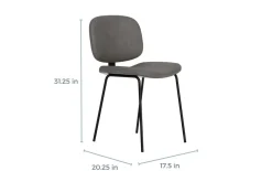 Mor Furniture Dining Chairs|James Side Chair In Mocha Leather